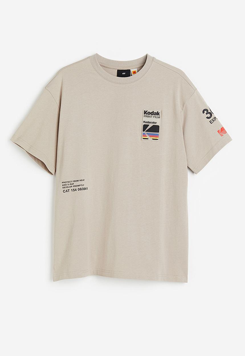 H&M - Relaxed fit T-shirt - beige/kodak