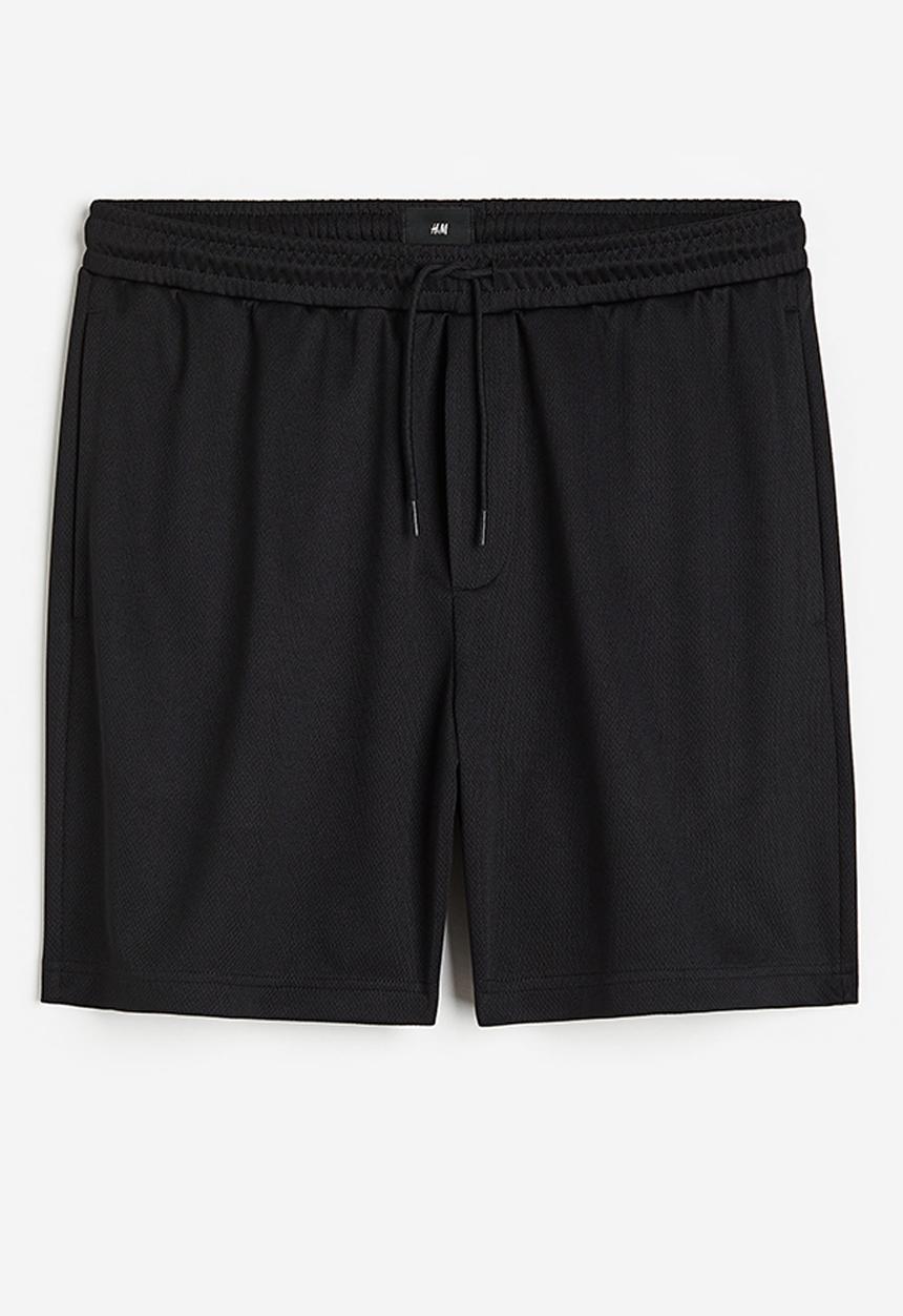 H&M - Relaxed fit mesh shorts - black