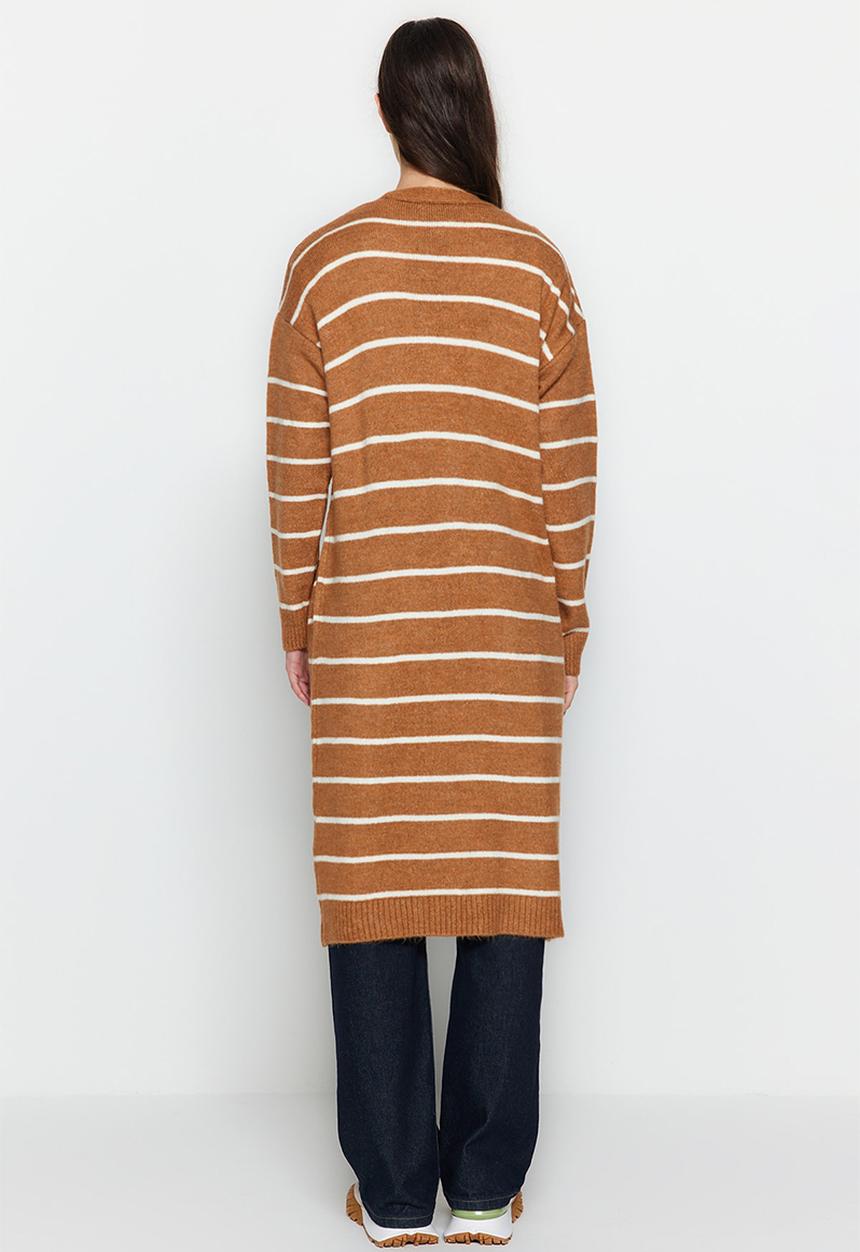 Trendyol - Soft textured cardigan - camel