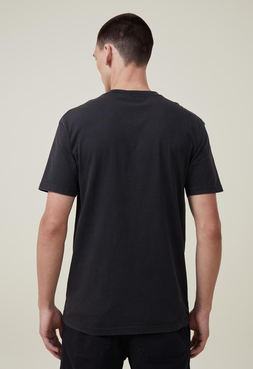 Cotton On - Premium Loose Fit Music T-Shirt - Washed Black 