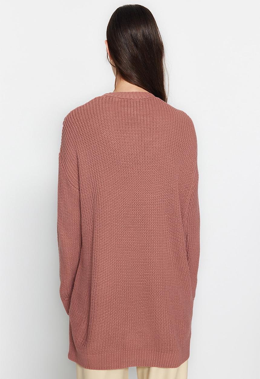 Trendyol - Tassel detail boho sweater - dried rose