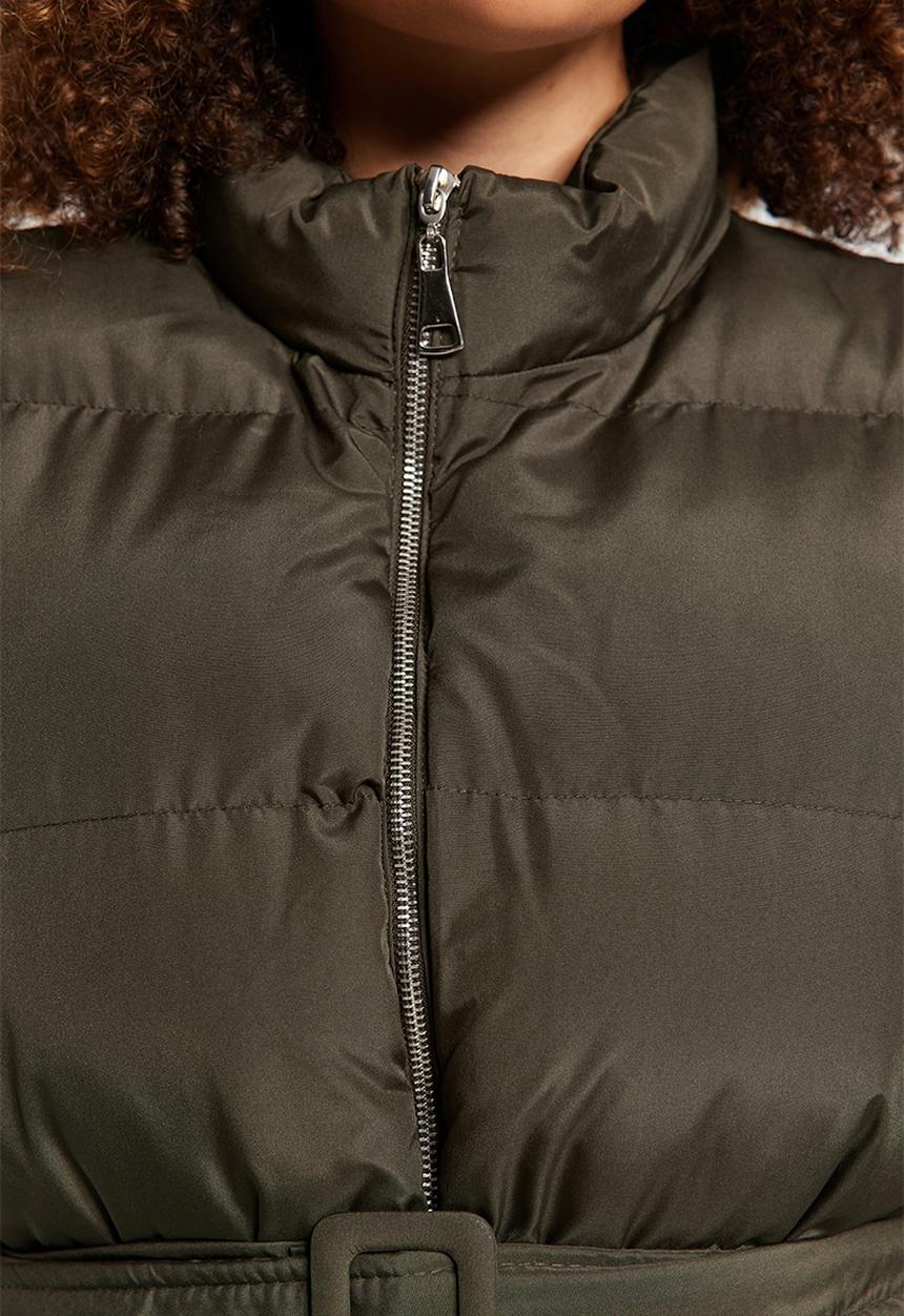 Trendyol - Plus quilted vest - green