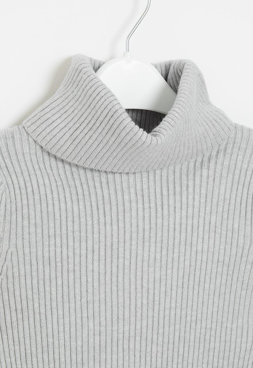 Pop Candy - Ribbed poloneck - grey