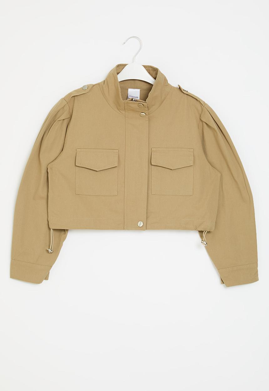 Pop Candy - Copped utility jacket - beige