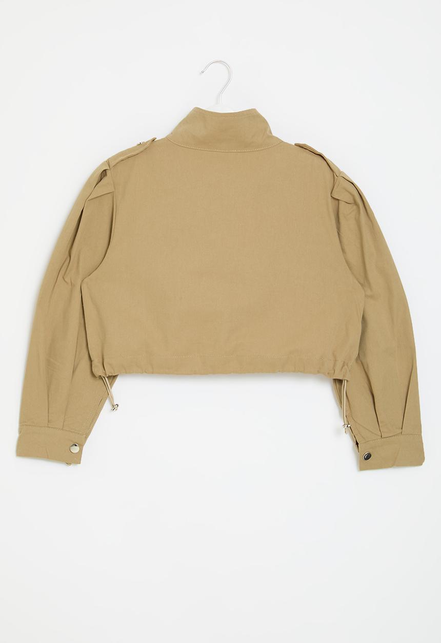 Pop Candy - Copped utility jacket - beige