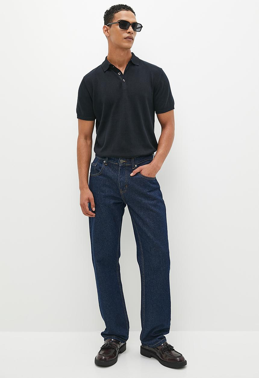 French Connection - Cotton polo short sleeve - black