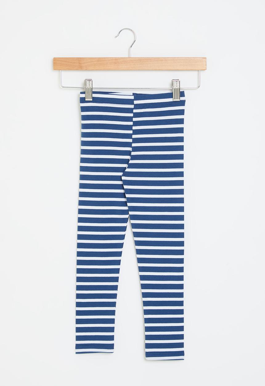 Pop Candy - Striped legging - blue/white