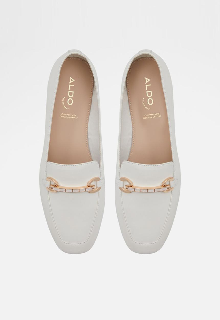 ALDO - Symposia leather loafer - white/bone