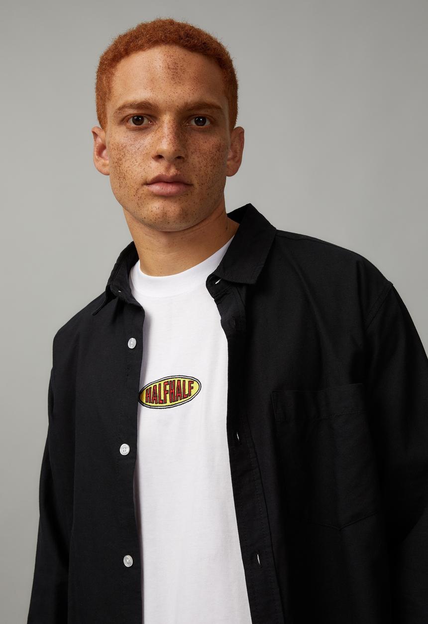 Factorie - Long sleeve shirt - black oxford 