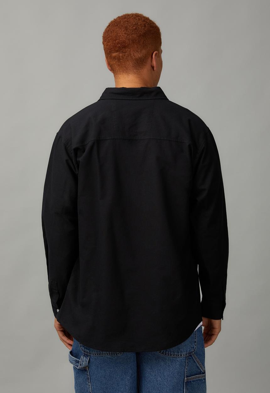Factorie - Long sleeve shirt - black oxford 