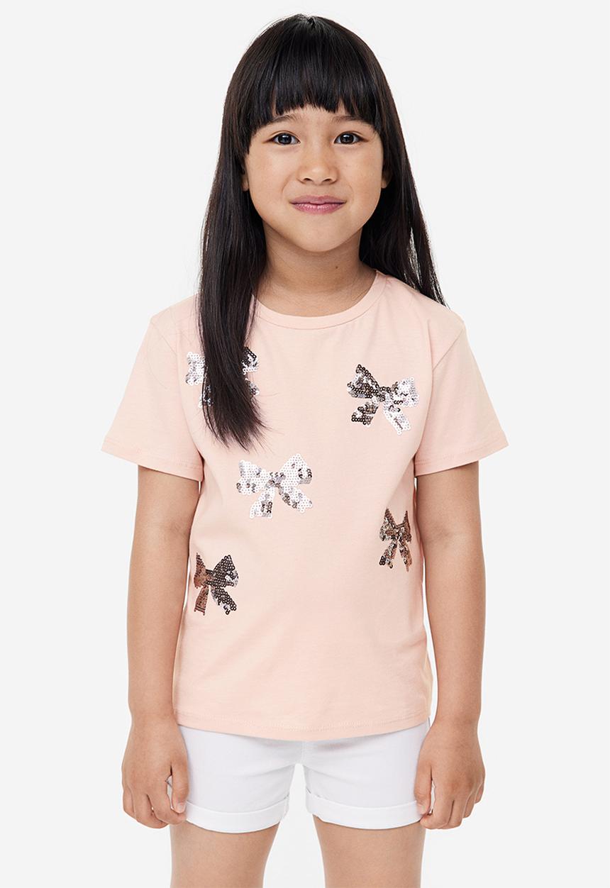 H&M - Top - light pink & bows