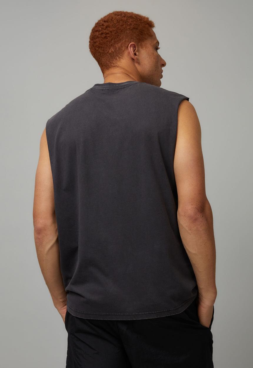 Factorie - Music Merch Muscle Tank - Lcn Bra Washed Black/Tupac