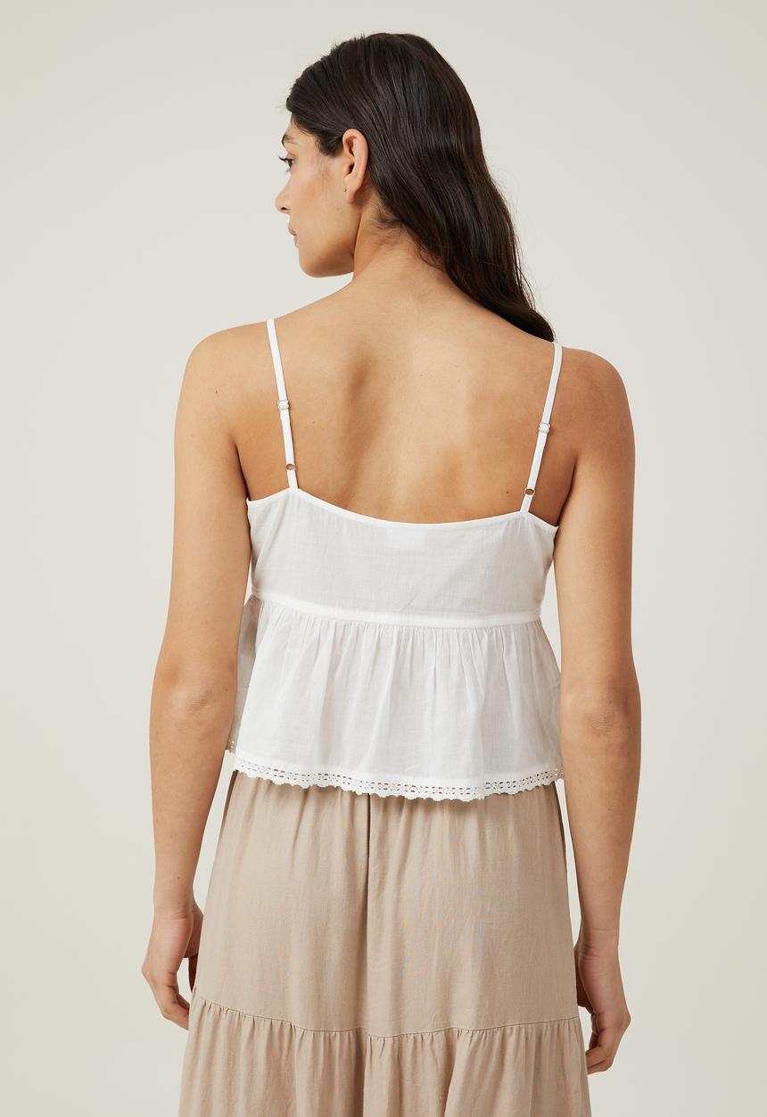 Cotton On - Bella Lace Cami - White