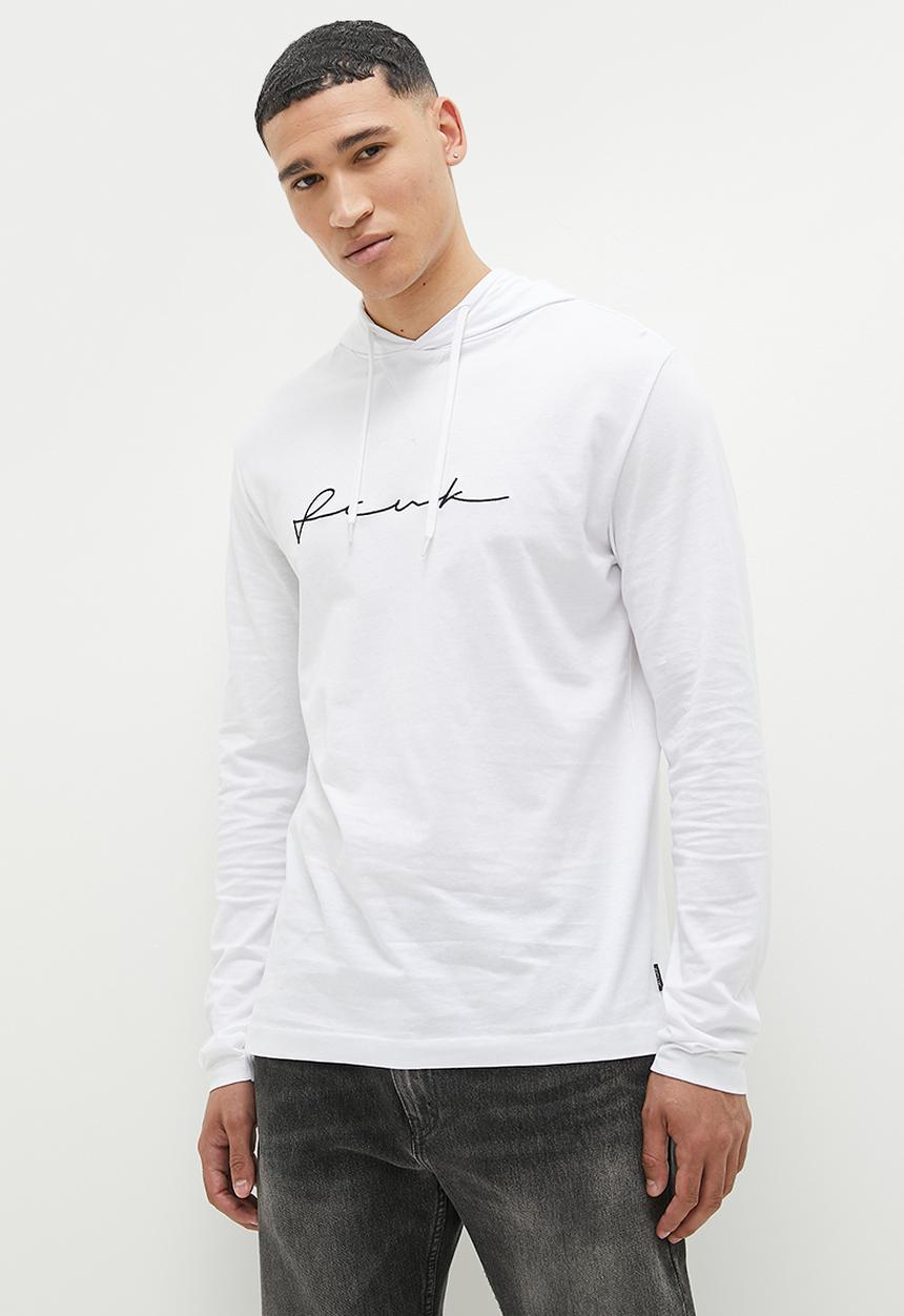 French Connection - Hood fc centre scribble - white/black