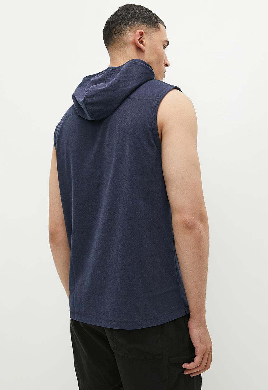 French Connection - Sleeveless hood - marine