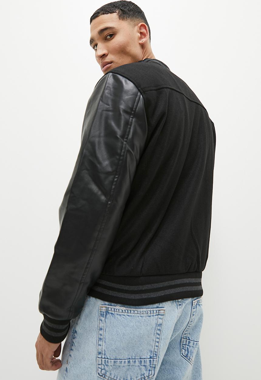 STYLE REPUBLIC - Sr bomber pu sleeved jacket - black