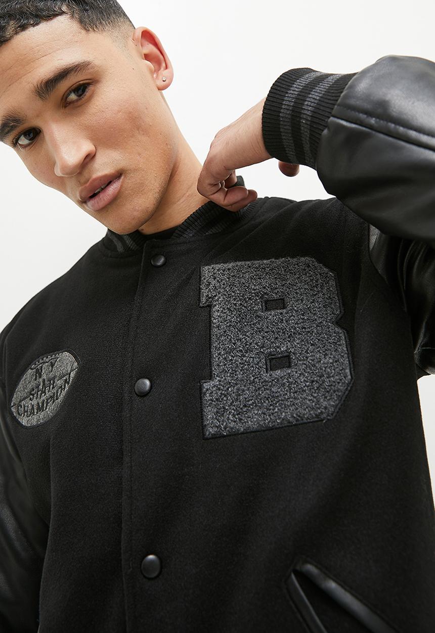 STYLE REPUBLIC - Sr bomber pu sleeved jacket - black
