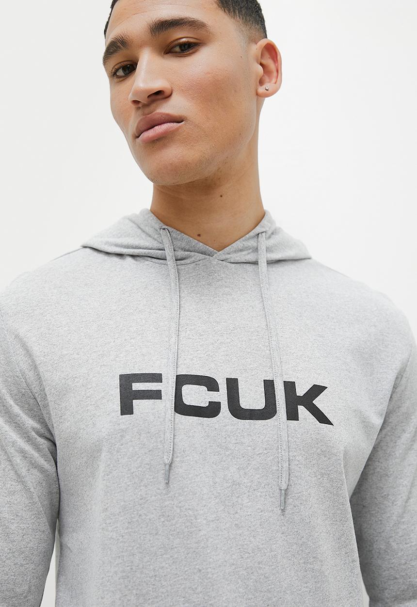 French Connection - Hood fc long sleeve - lgm/grey