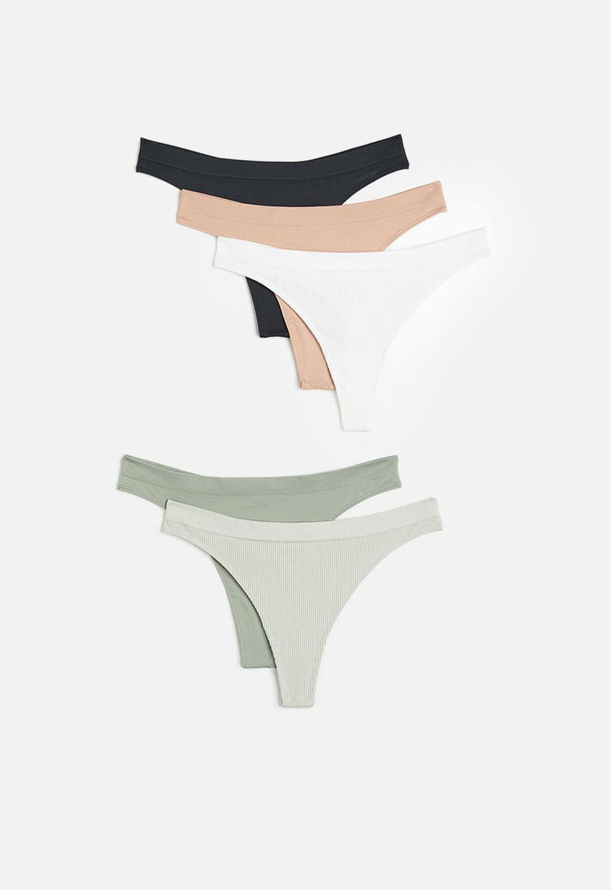 H&M - 5-Pack seamless thong briefs - multi 