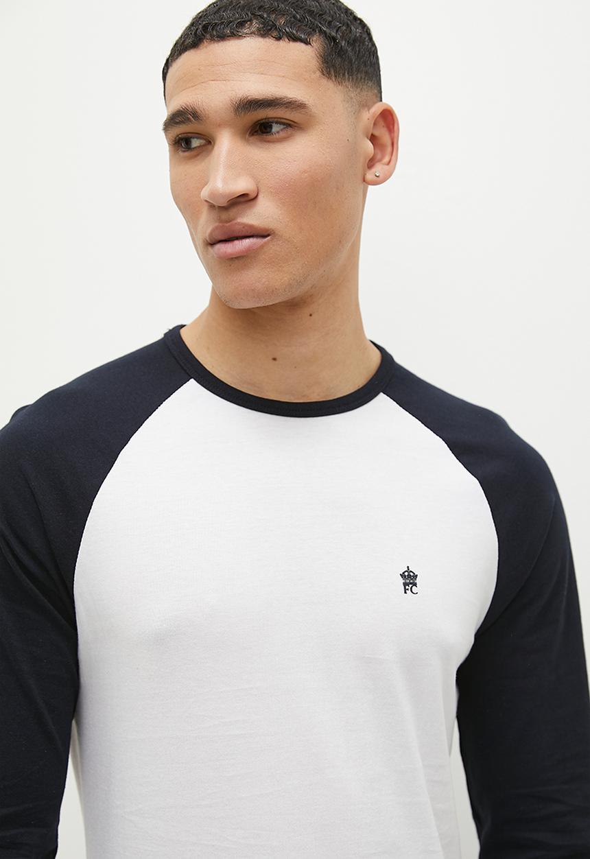 French Connection - Raglan long sleeve - white & marine