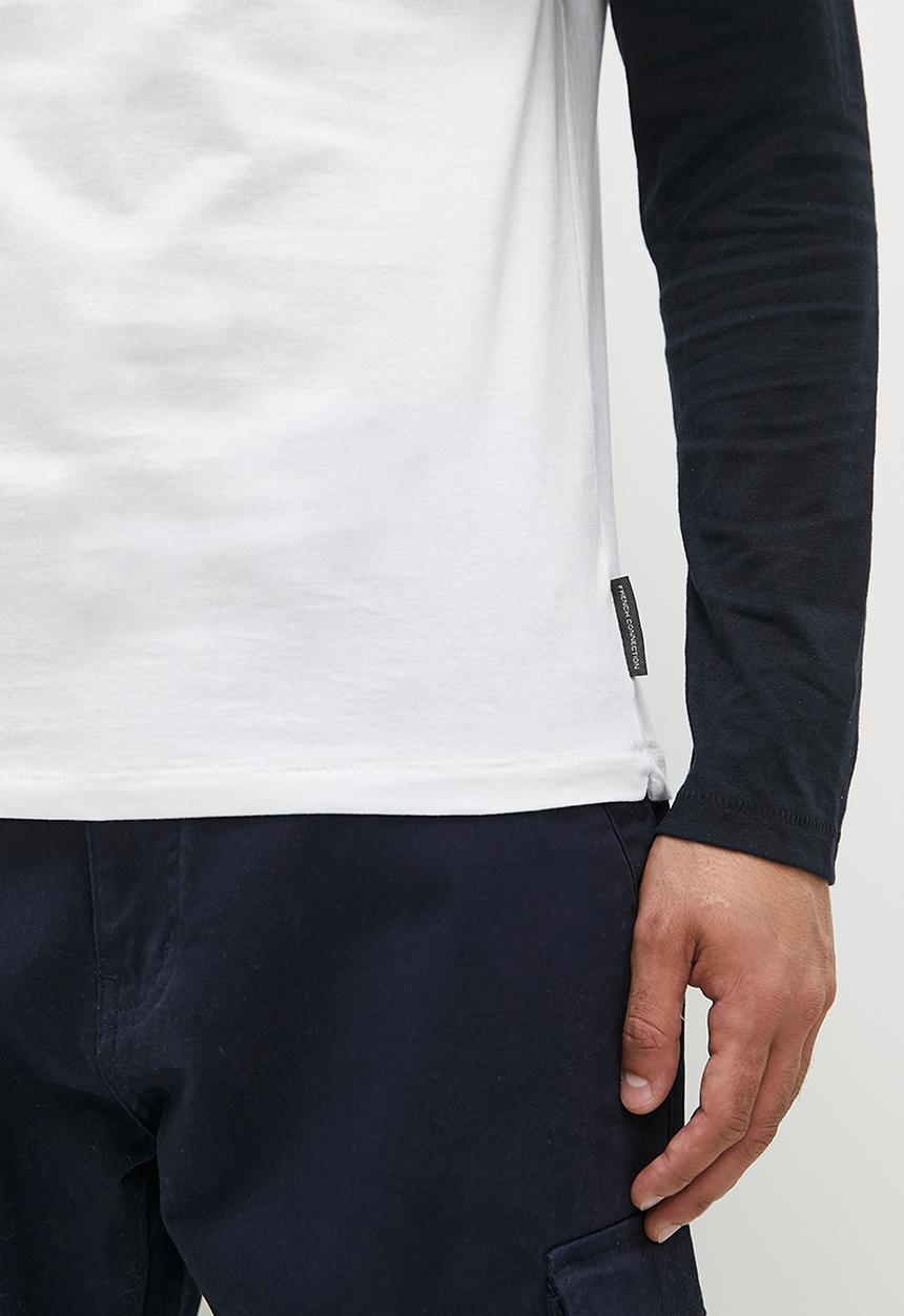 French Connection - Raglan long sleeve - white & marine