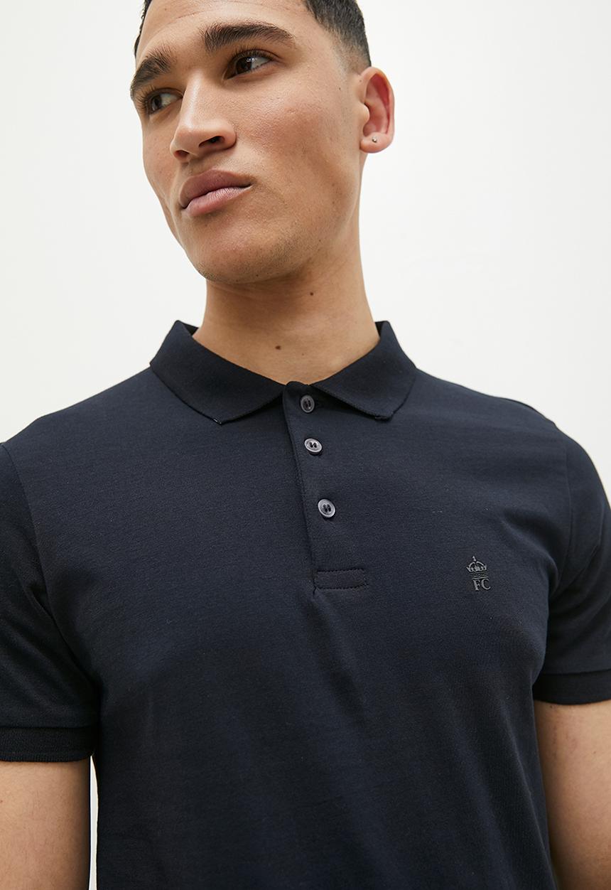 French Connection - J polo - marine & gunmetal