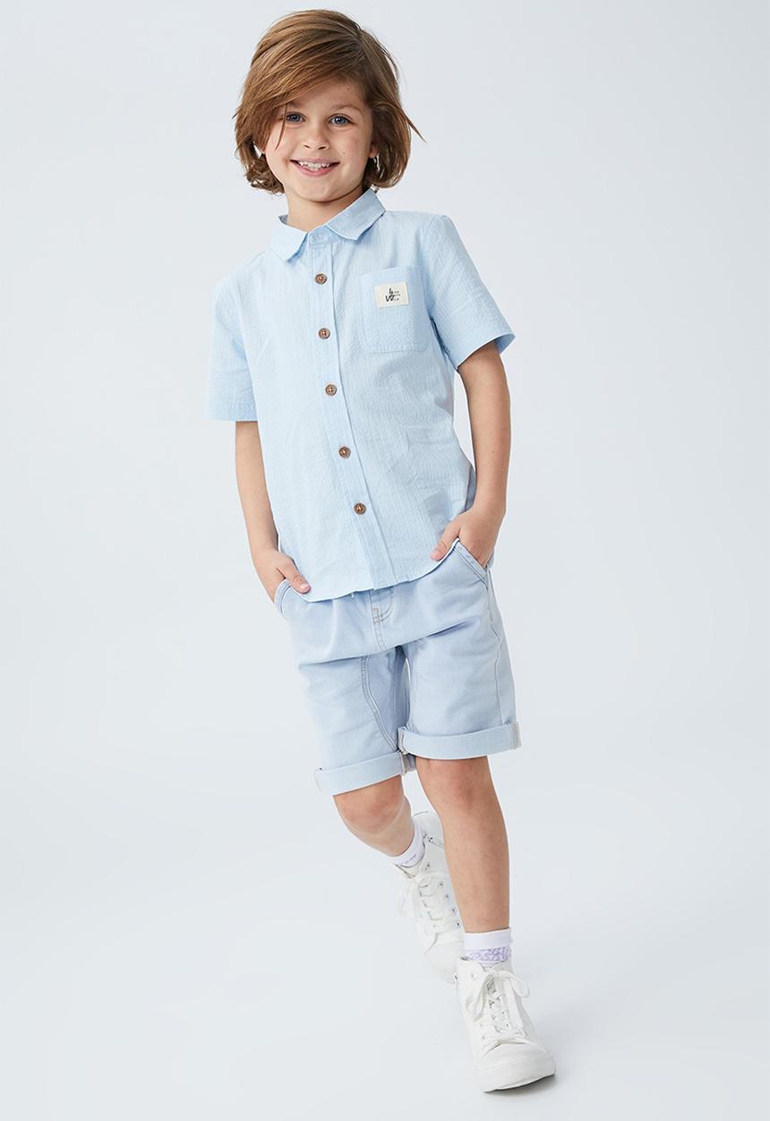 Cotton On - Slouch fit short - bells light blue