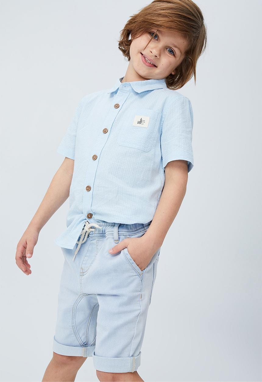 Cotton On - Slouch fit short - bells light blue
