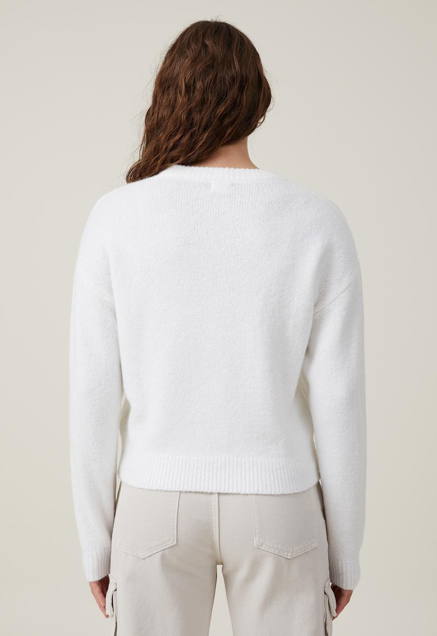 Cotton On - Everything Crew Neck Pullover - White