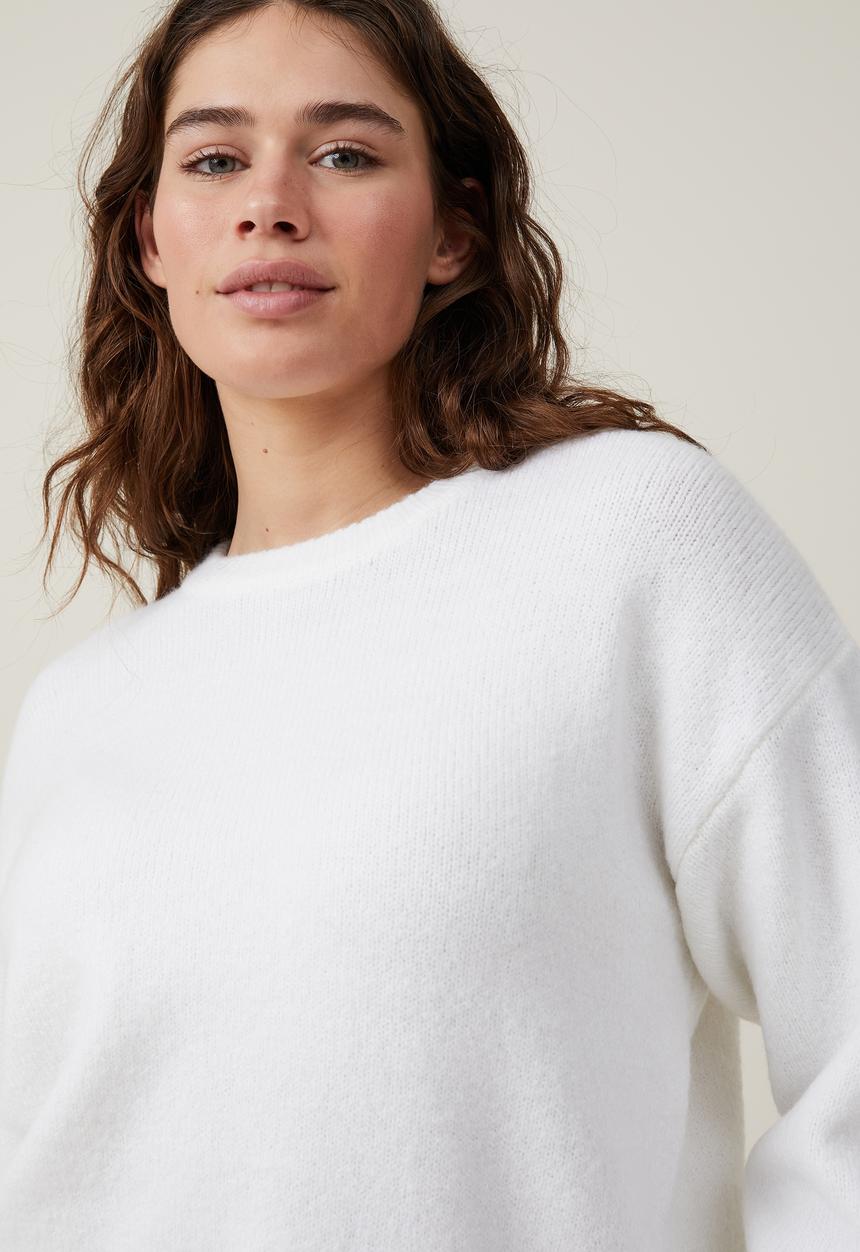 Cotton On - Everything Crew Neck Pullover - White