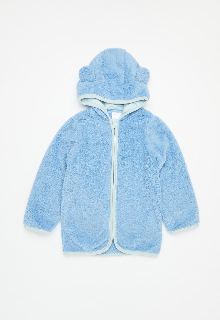 Pop Candy - Hooded teddy fleece jacket - blue