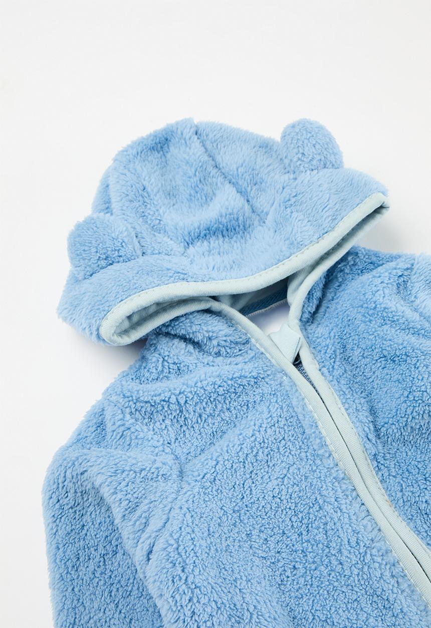 Pop Candy - Hooded teddy fleece jacket - blue