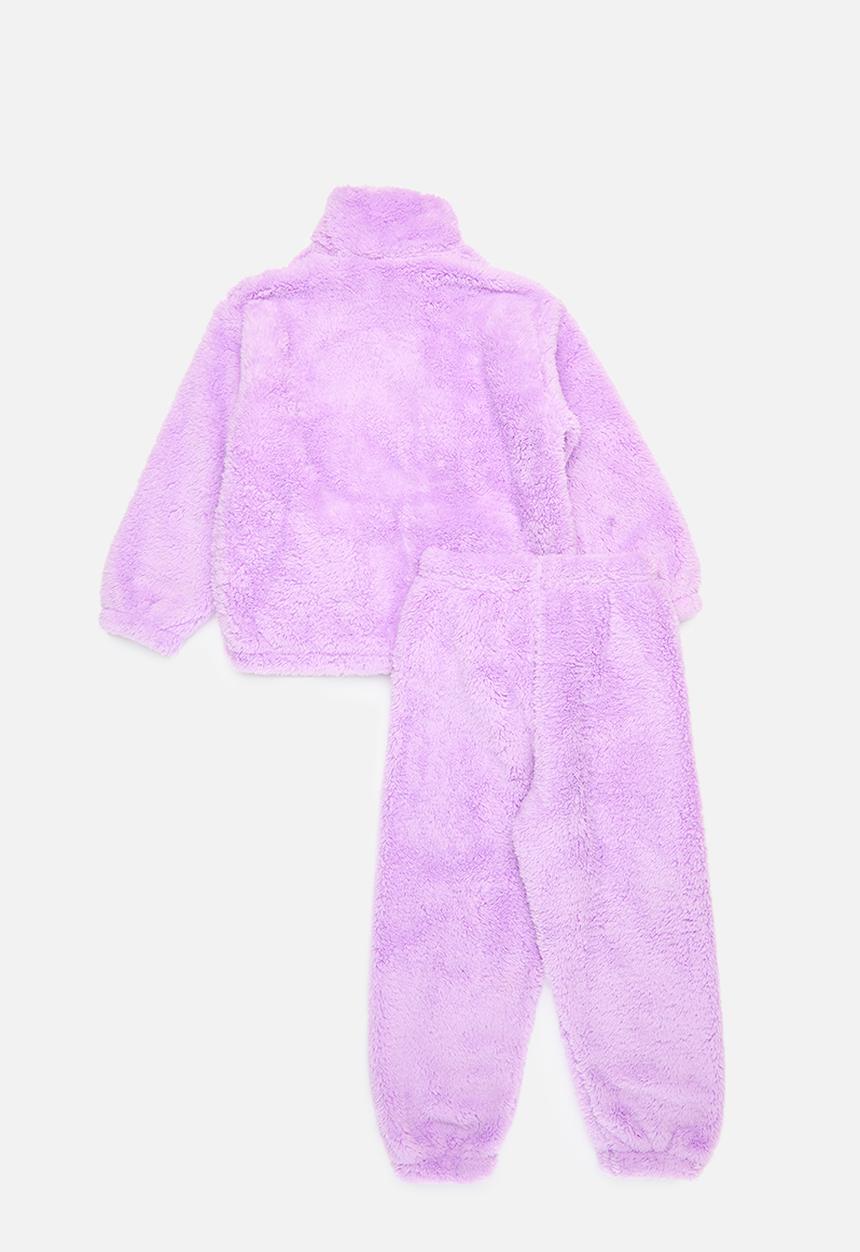 Pop Candy - Teddy fleece tracksuit set - lilac