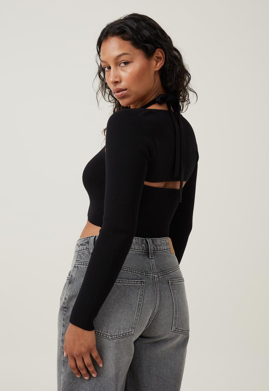 Cotton On - Fitted Summer Shrug Set - Black