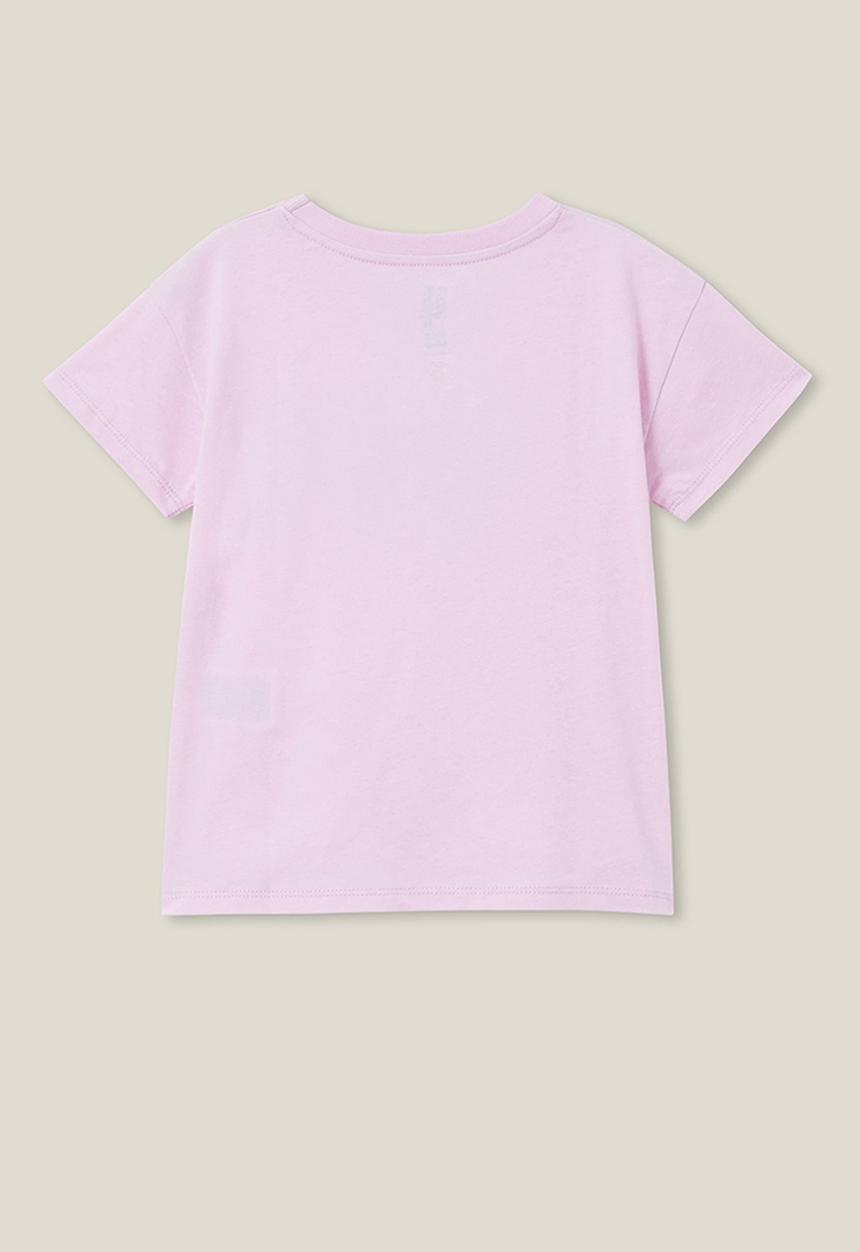 Cotton On - Poppy short sleeve print tee - pale violet/peace love