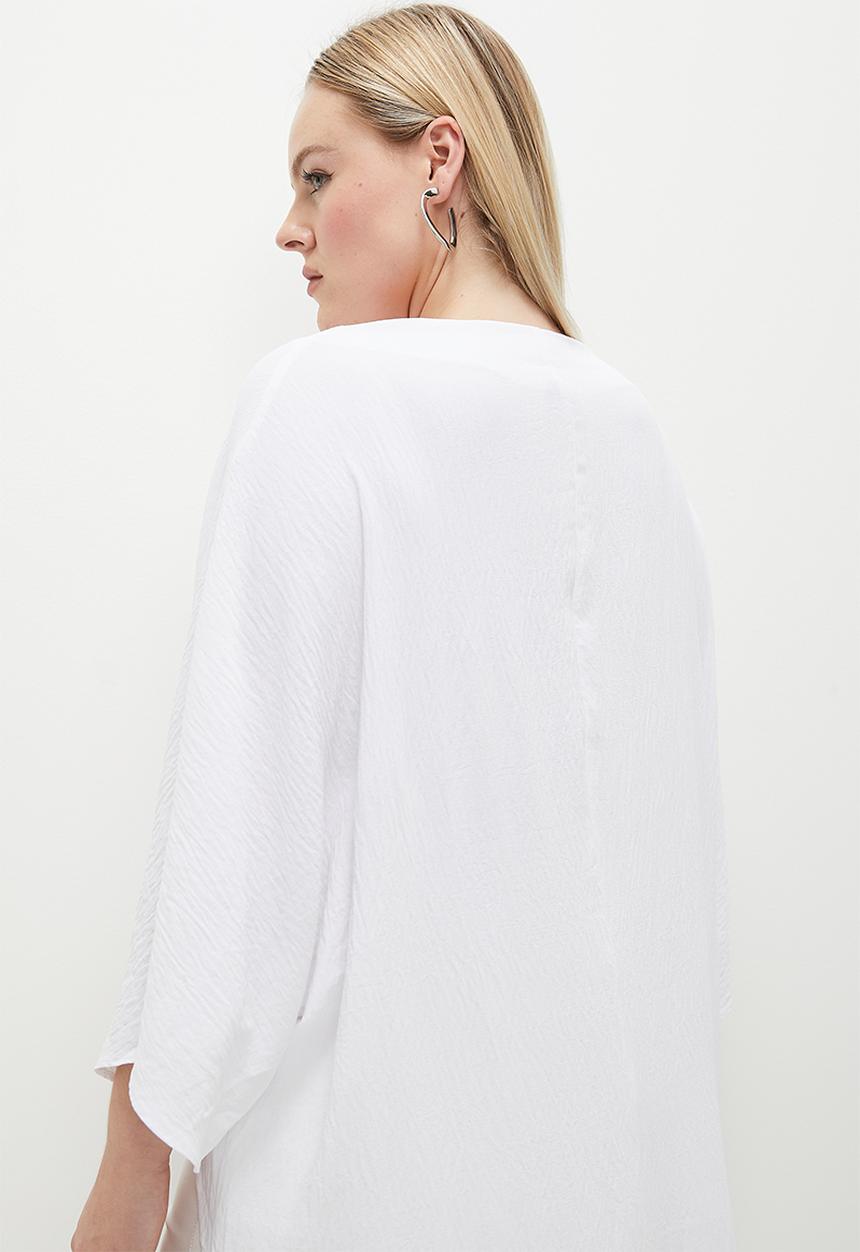 Superbalist - Exaggerated drape shell - white