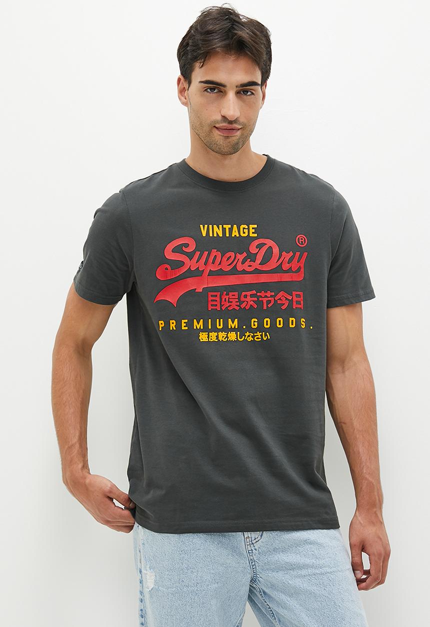 Superdry. - Classic vl heritage T-shirt - washed black
