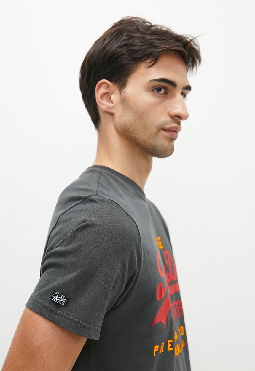 Superdry. - Classic vl heritage T-shirt - washed black