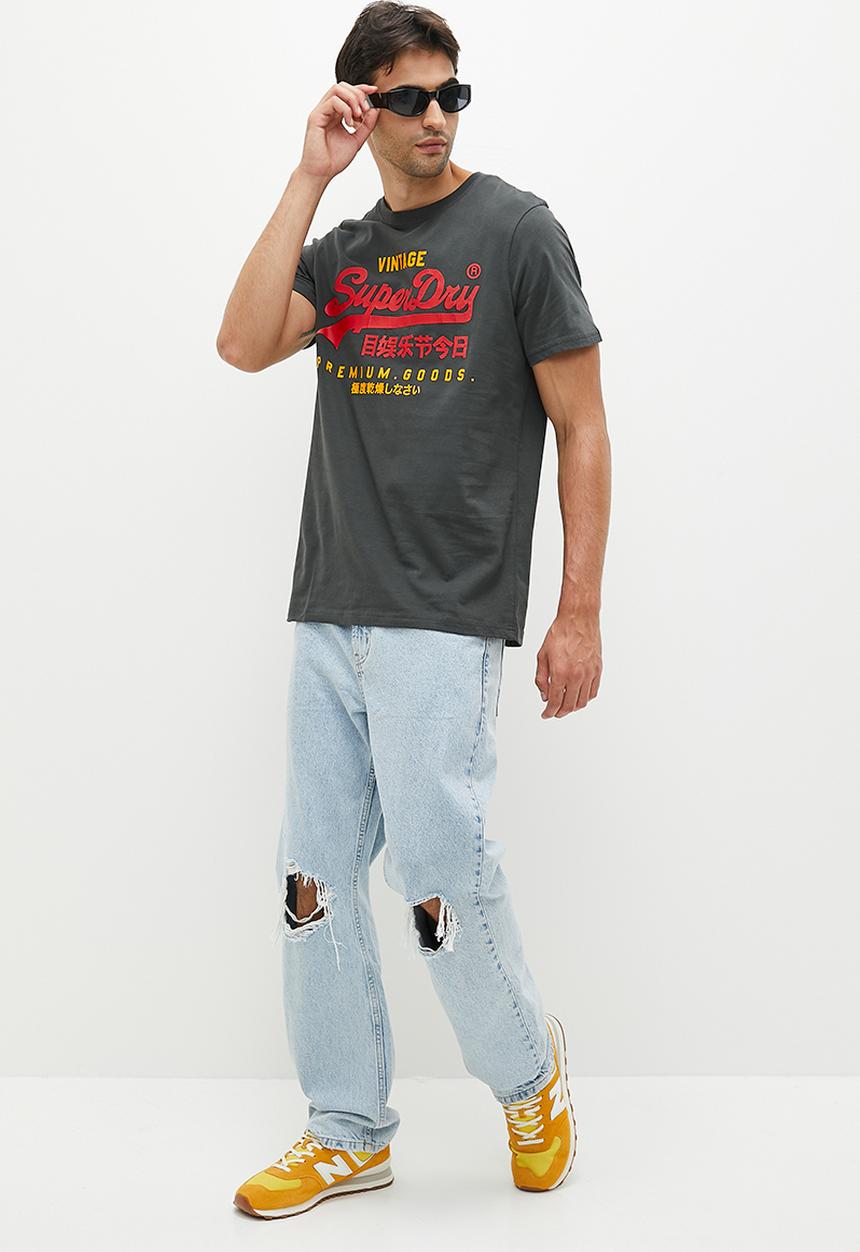 Superdry. - Classic vl heritage T-shirt - washed black