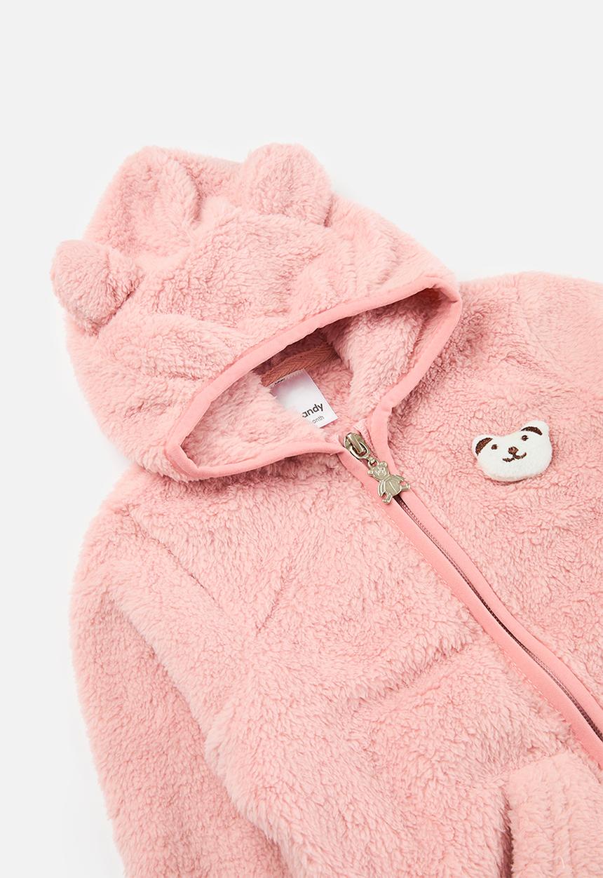 Pop Candy - Teddy fleece tracksuit set - pink
