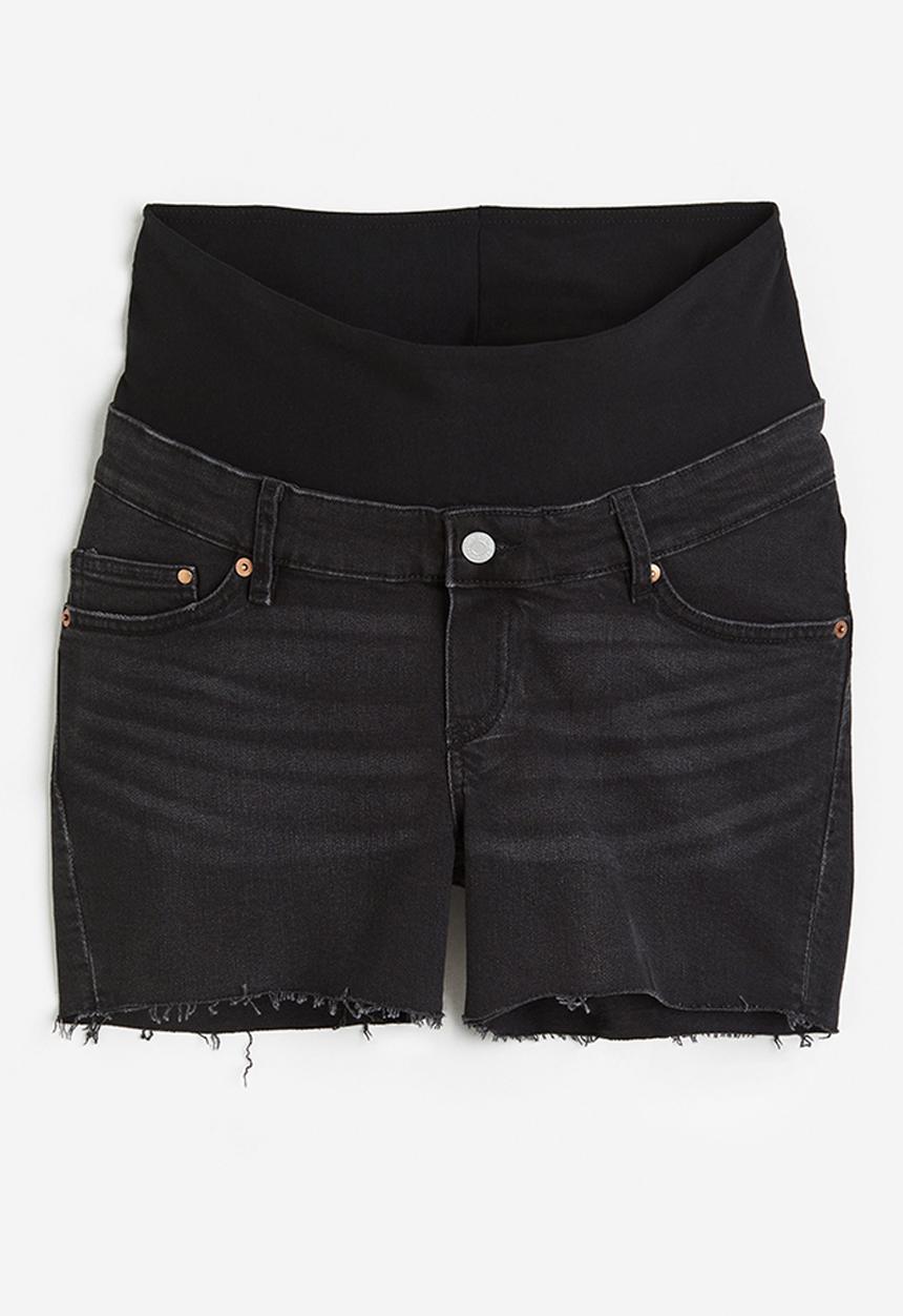 H&M - Mama denim shorts - black washed out