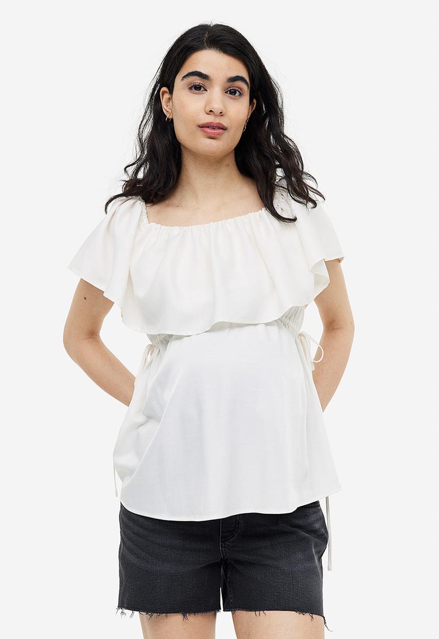 H&M - Mama denim shorts - black washed out