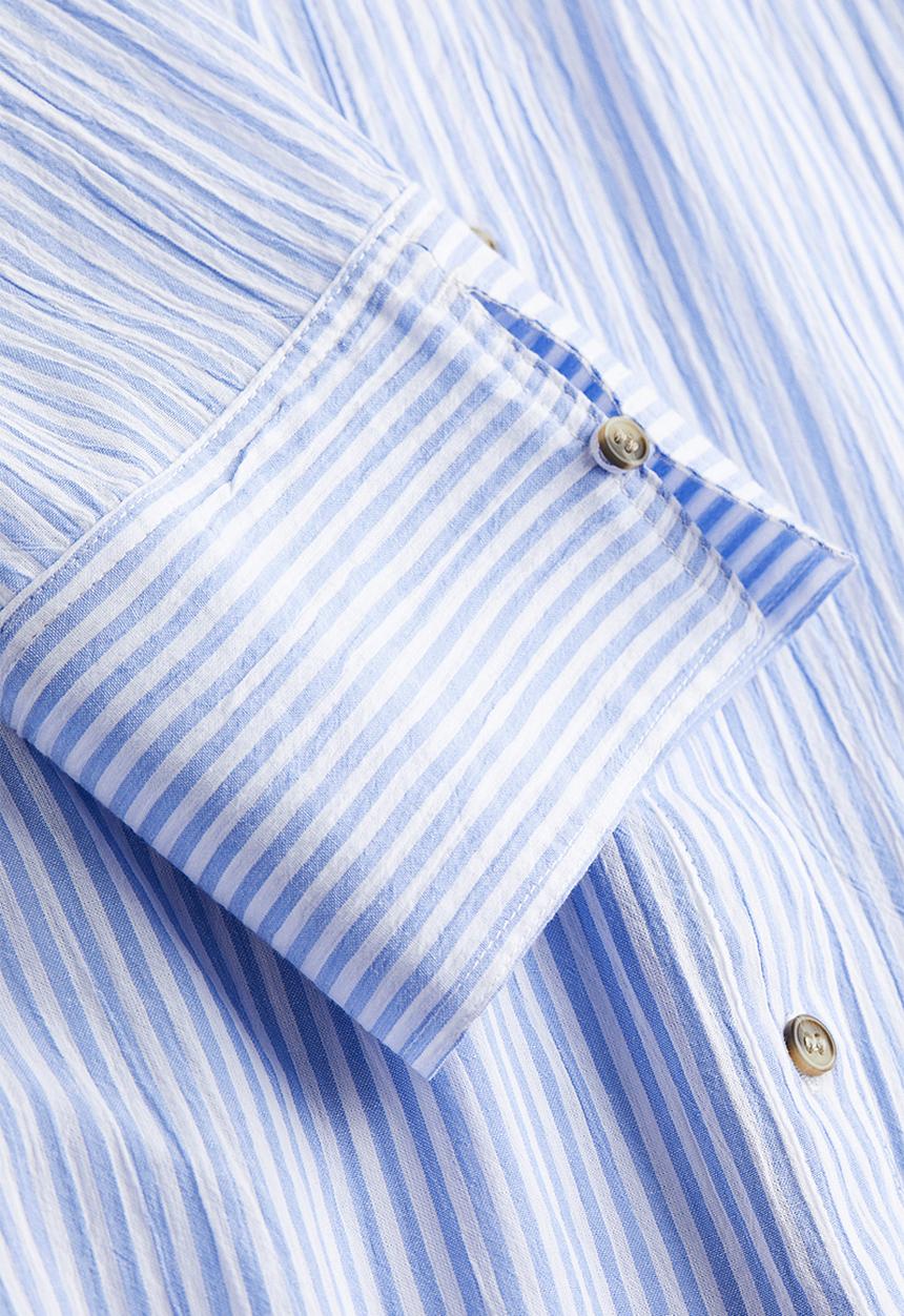 H&M - Crêpe shirt dress - blue striped