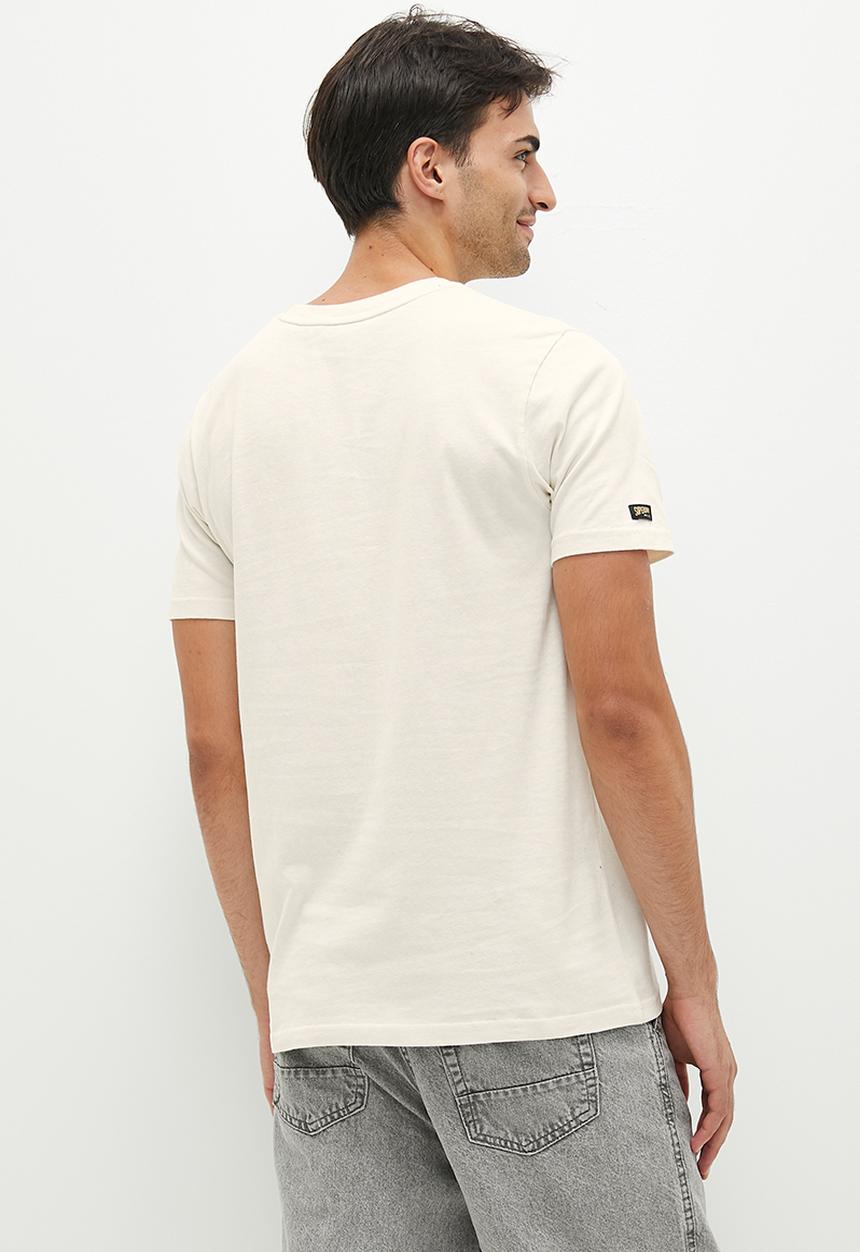 Superdry. - Embossed vl T-shirt - cream