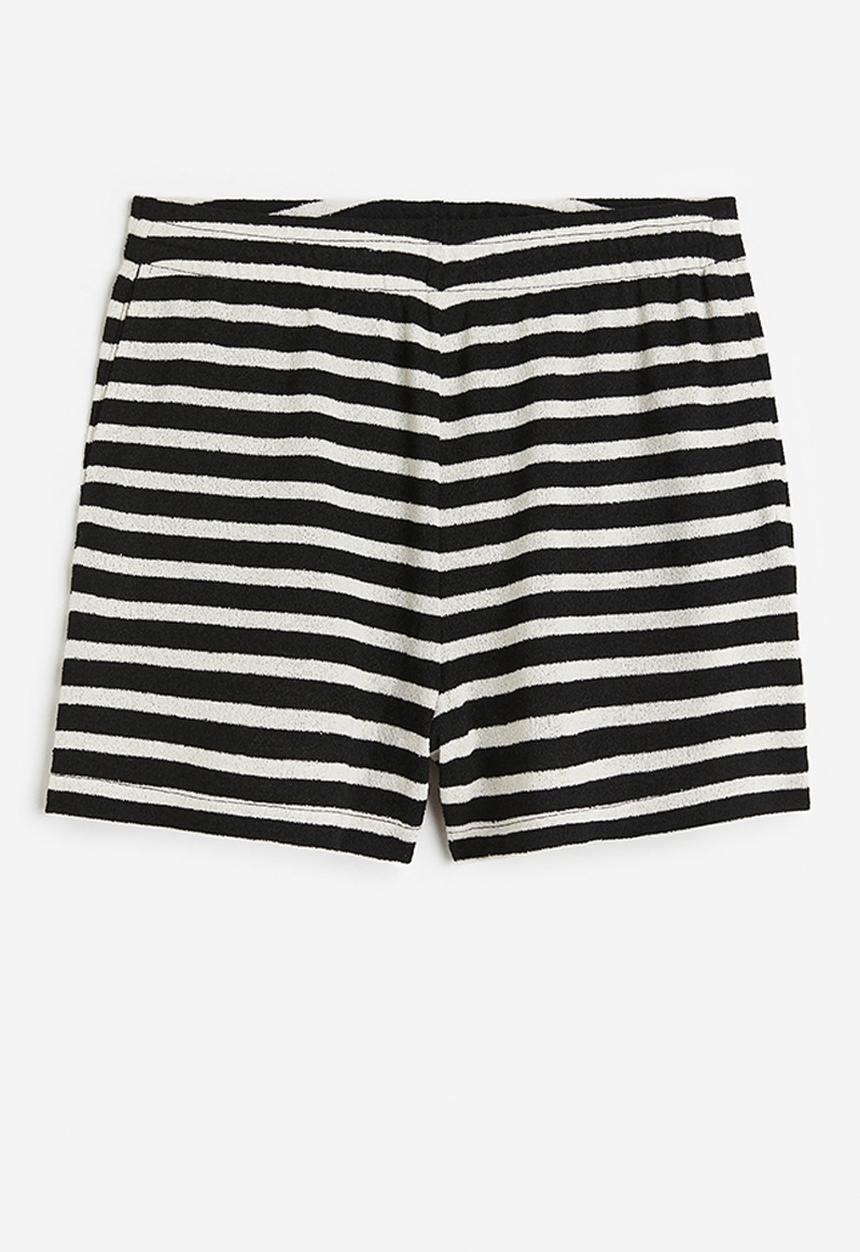 H&M - Jersey shorts - black striped