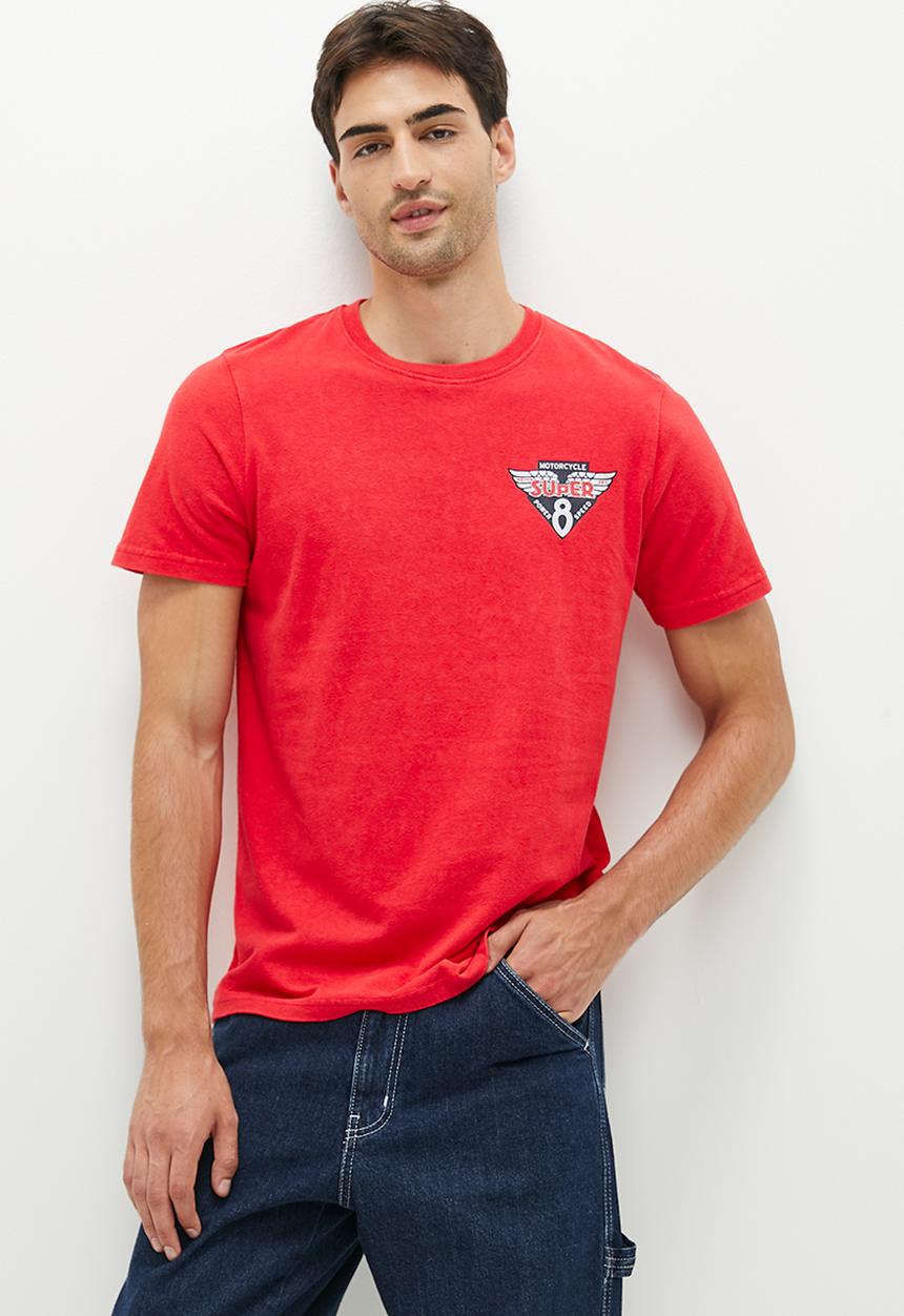 Superdry. - Vintage americana graphic Tee - soda pop red