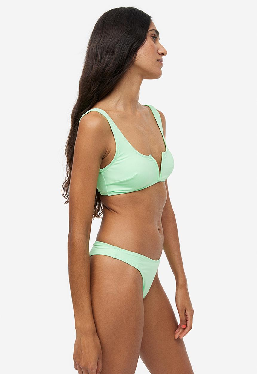 H&M - Padded bikini top - light green