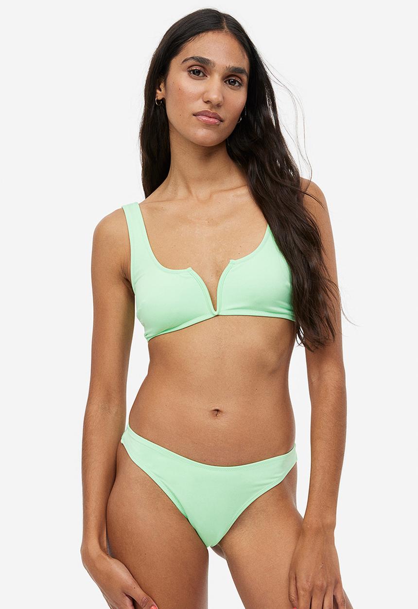 H&M - Padded bikini top - light green