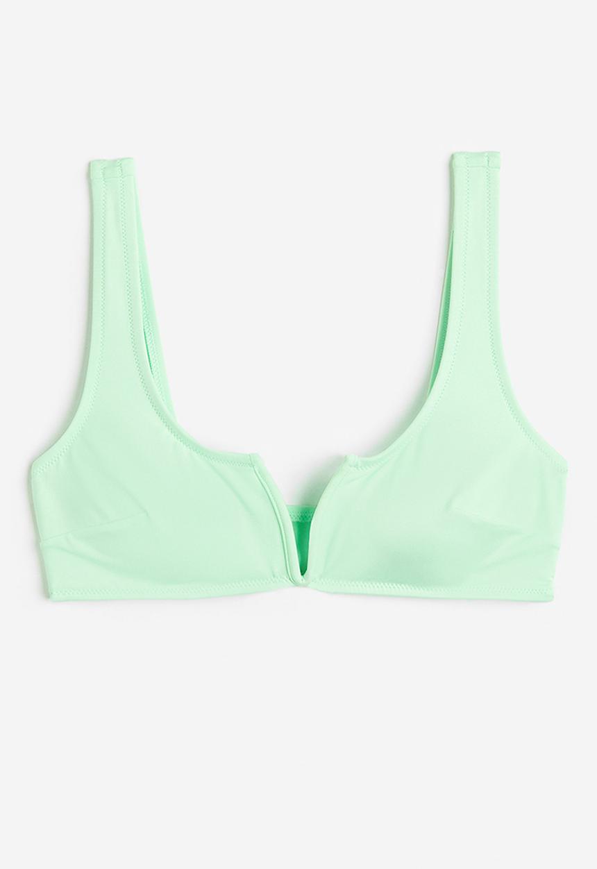 H&M - Padded bikini top - light green