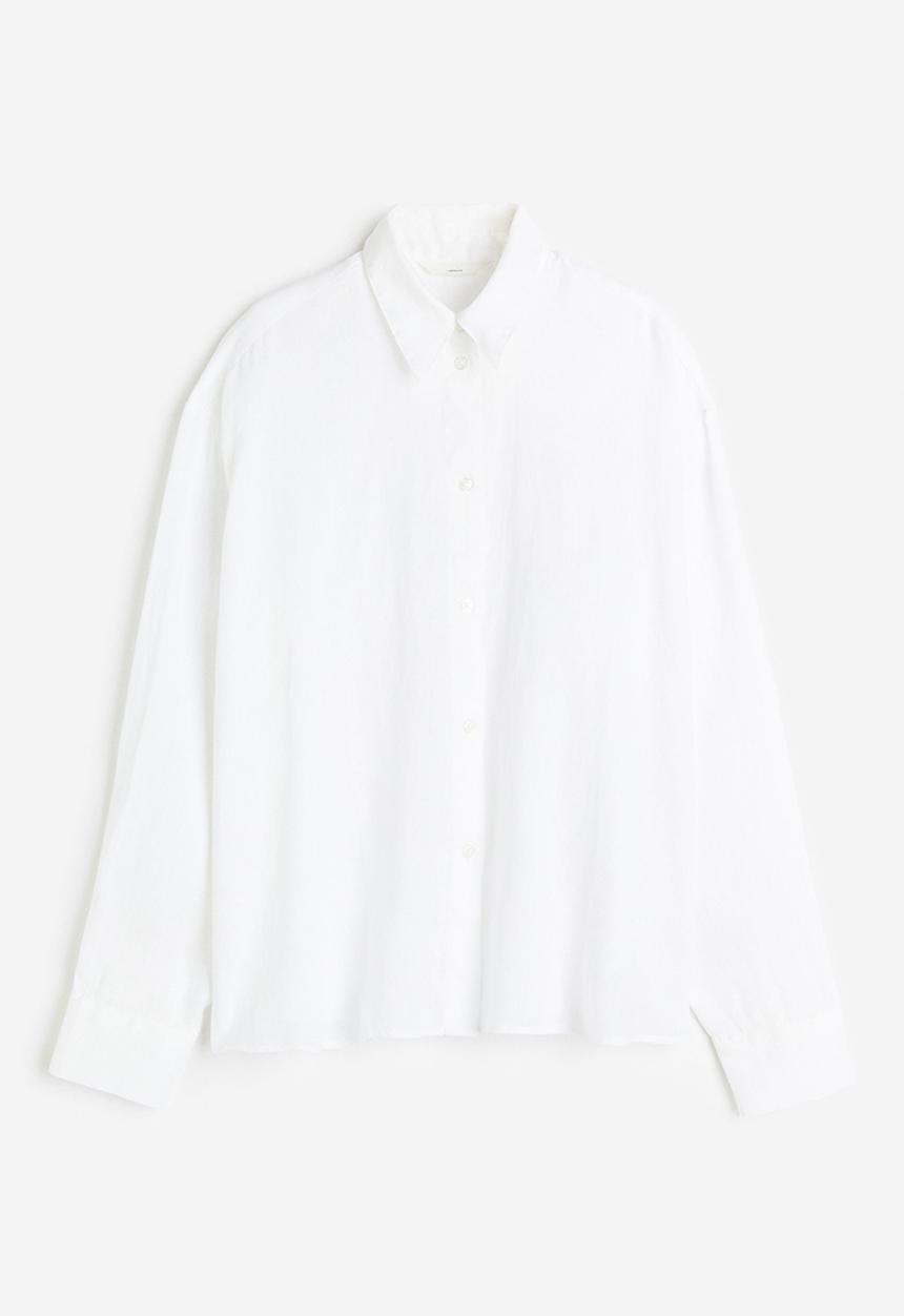 H&M - Linen shirt - white